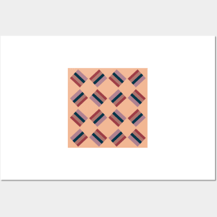 Seamless geometric pattern with squares Posters and Art